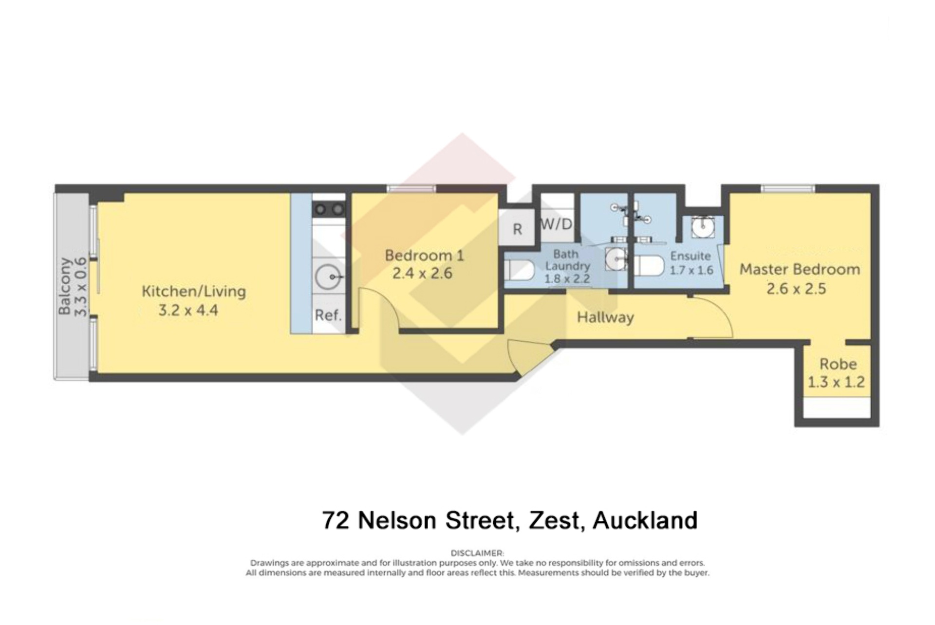 Floorplan | 72 Nelson Street, City Centre | Apartment Specialists