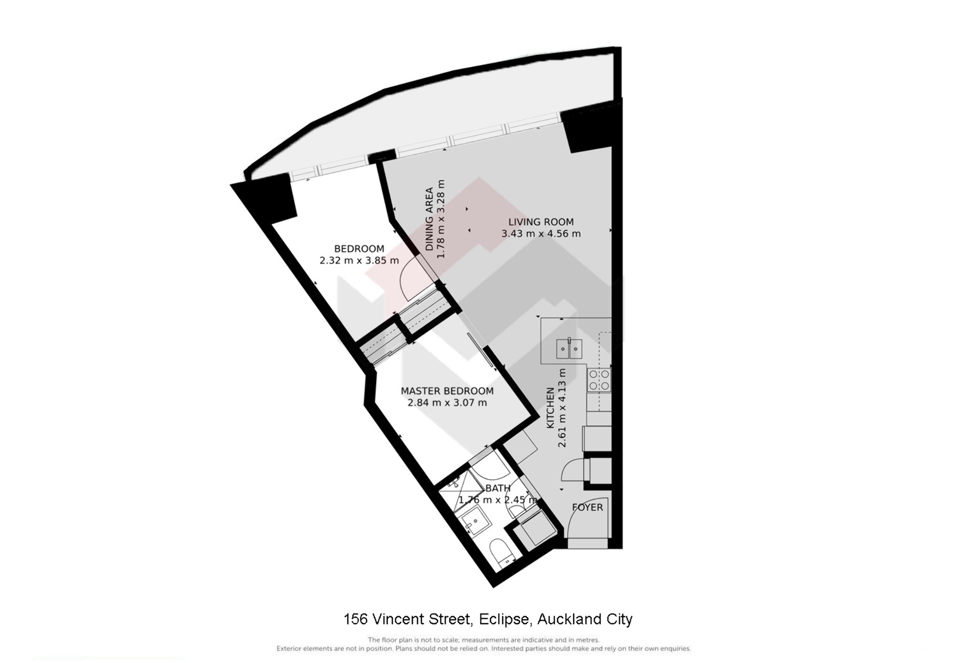 Floorplan | 156 Vincent Street, City Centre | Apartment Specialists