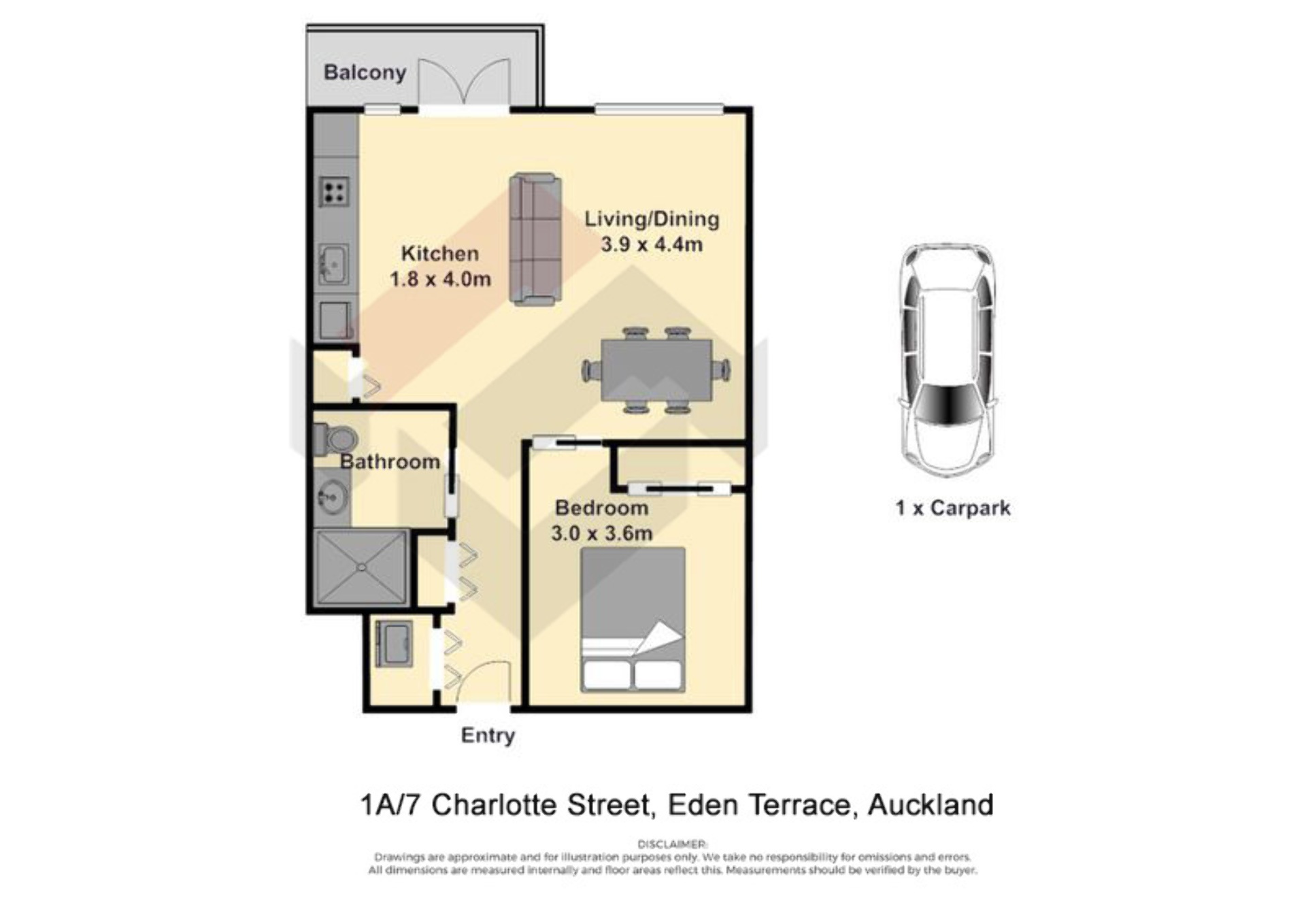 Floorplan | 7 Charlotte Street, Eden Terrace | Apartment Specialists