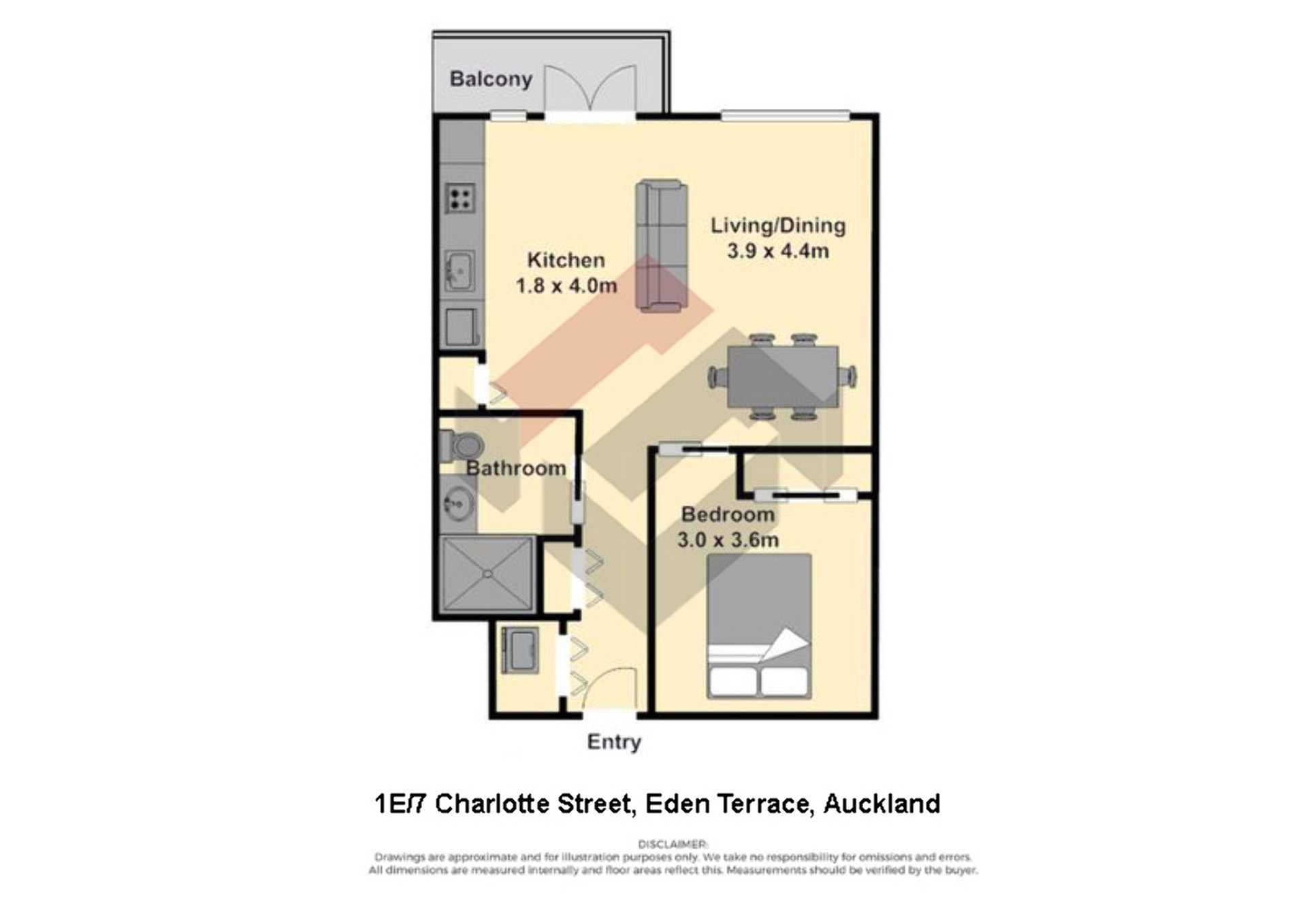 Floorplan | 7 Charlotte Street, Eden Terrace | Apartment Specialists