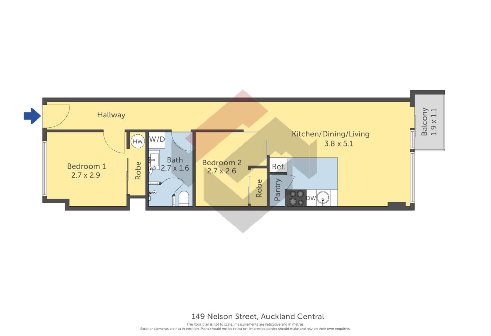 Floorplan | 149 Nelson Street, City Centre | Apartment Specialists