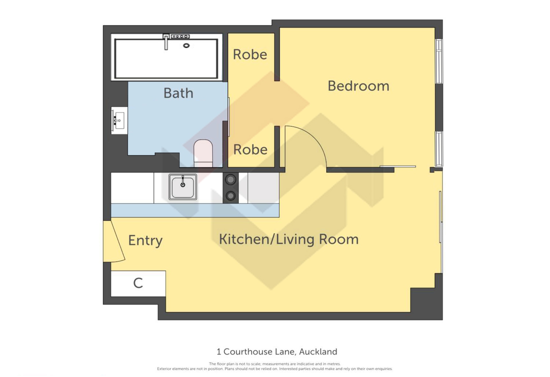 Floorplan | 1 Courthouse Lane, City Centre | Apartment Specialists