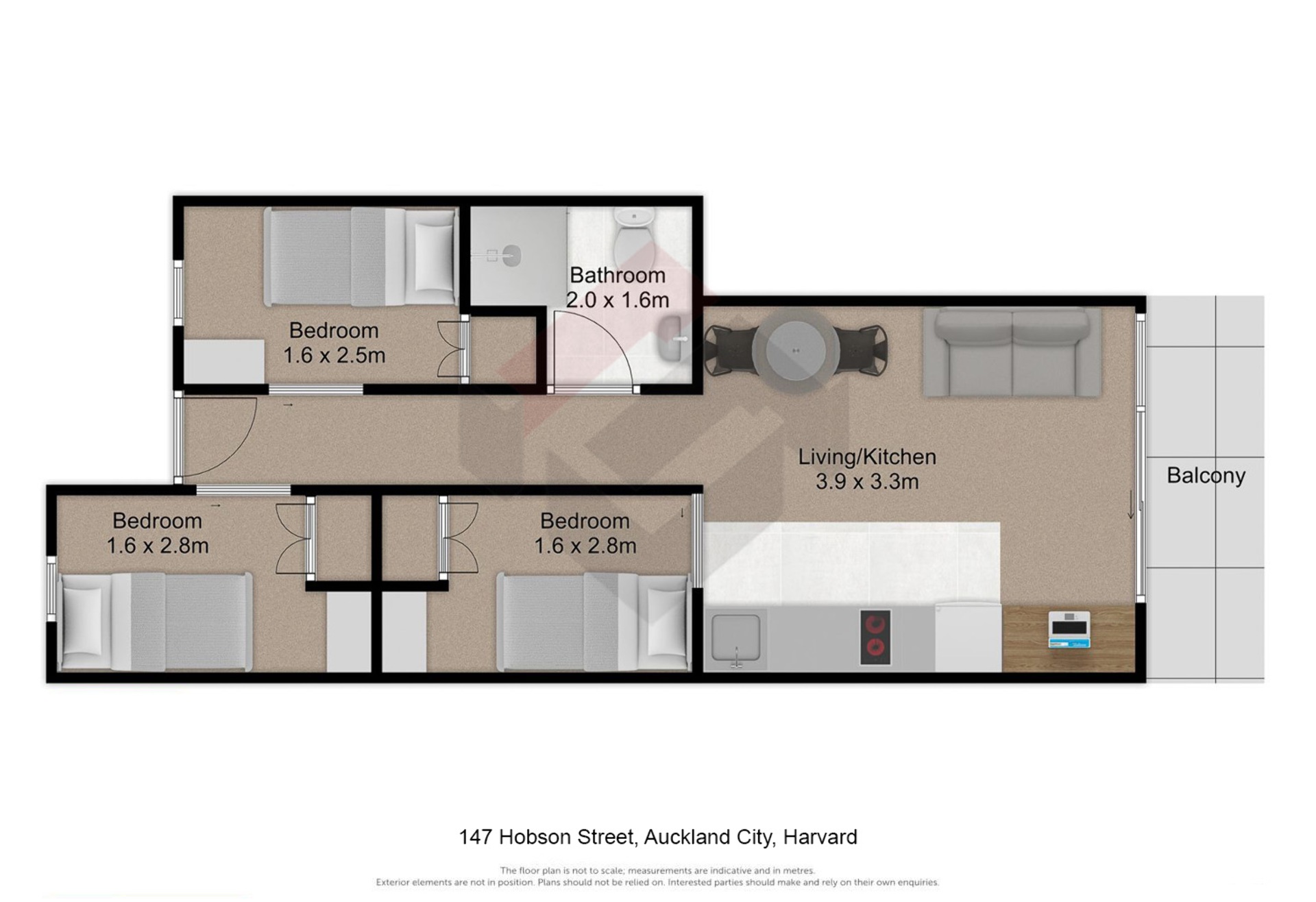 Floorplan | 147 Hobson Street, City Centre | Apartment Specialists