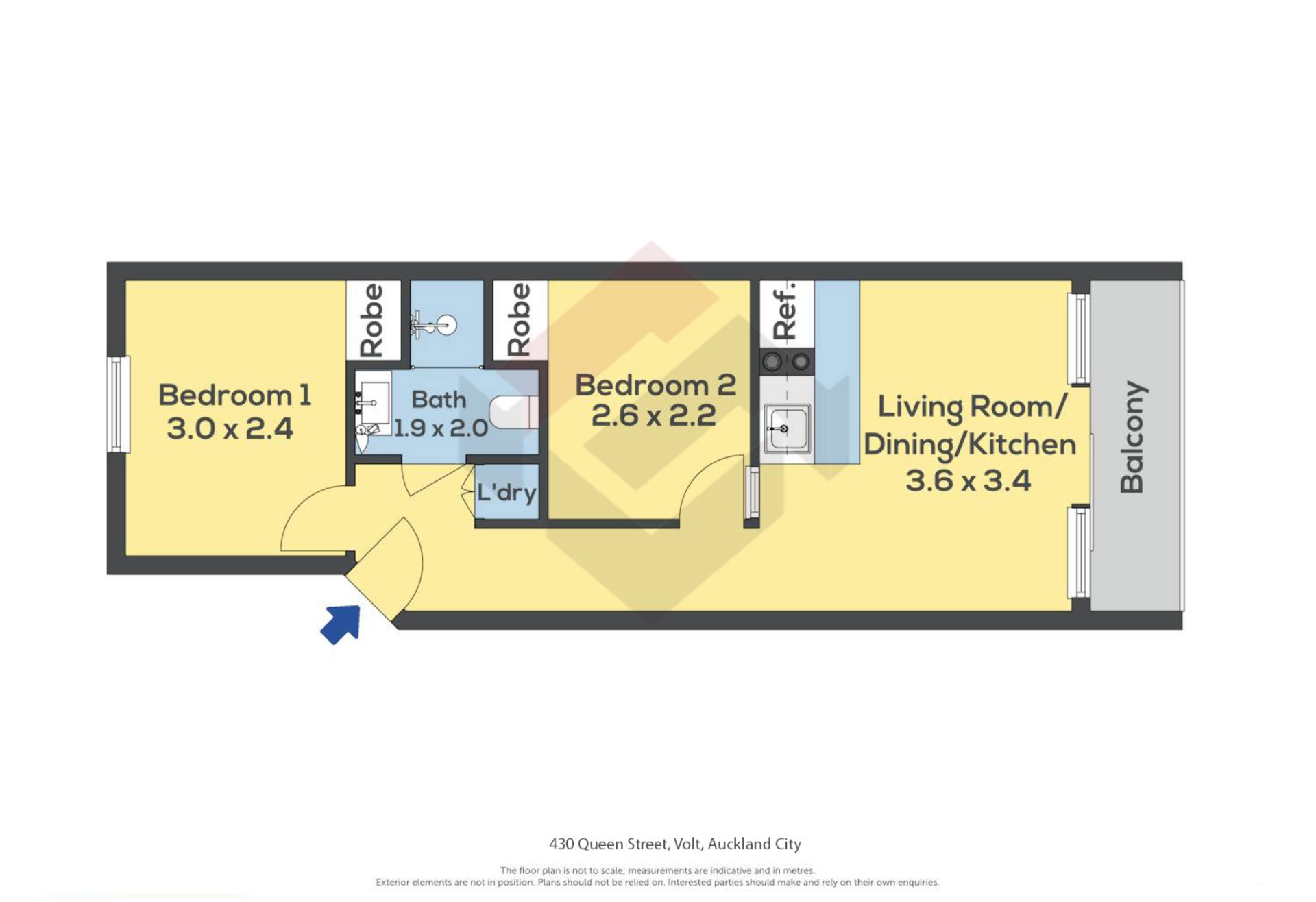 Floorplan | 430 Queen Street, City Centre | Apartment Specialists