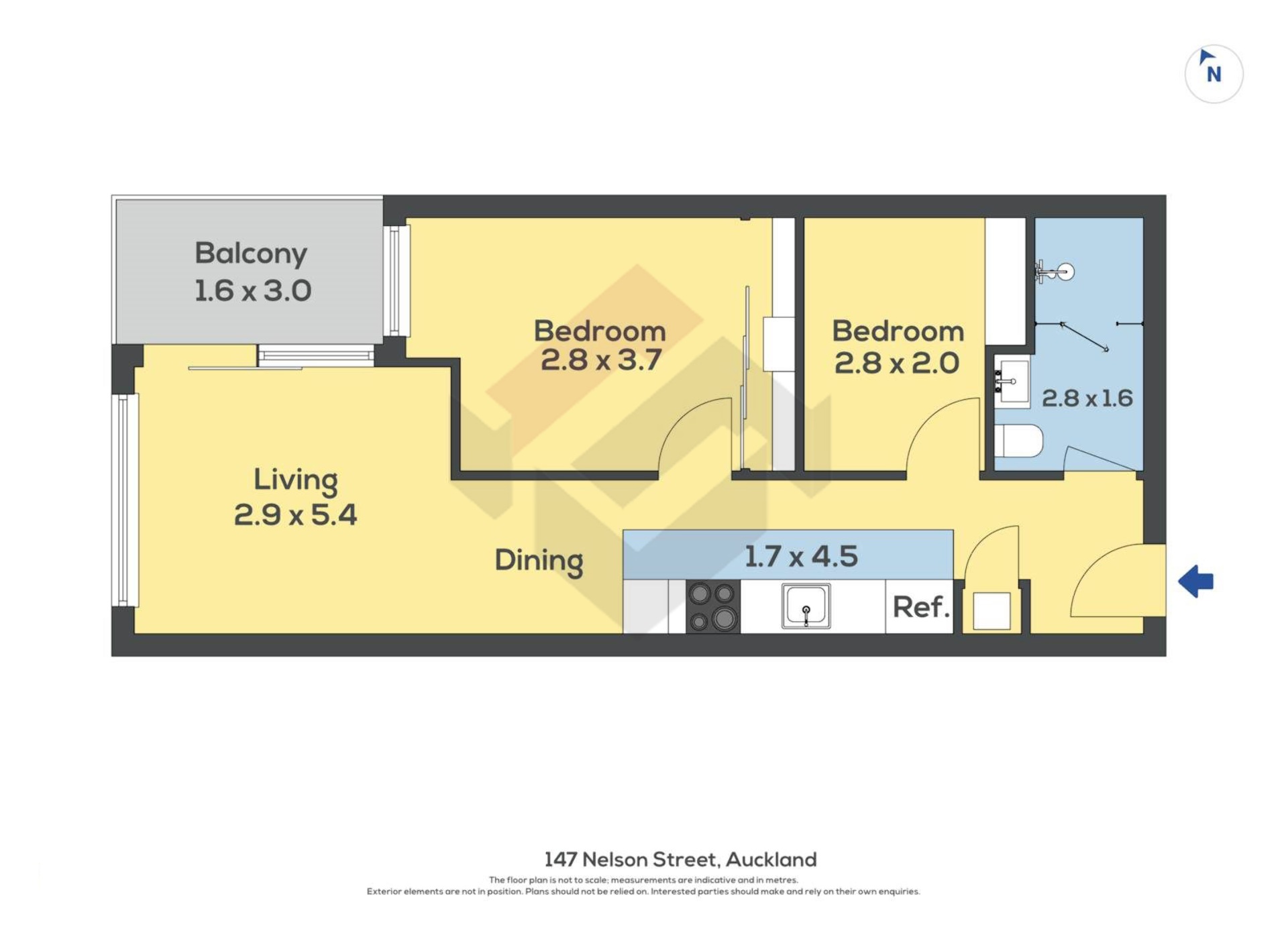 Floorplan | 147 Nelson Street, City Centre | Apartment Specialists