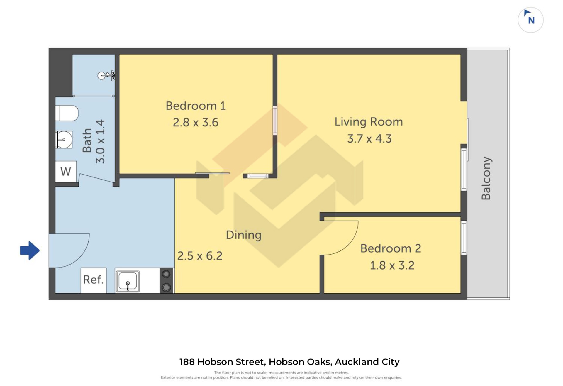 Floorplan | 188 Hobson Street, City Centre | Apartment Specialists