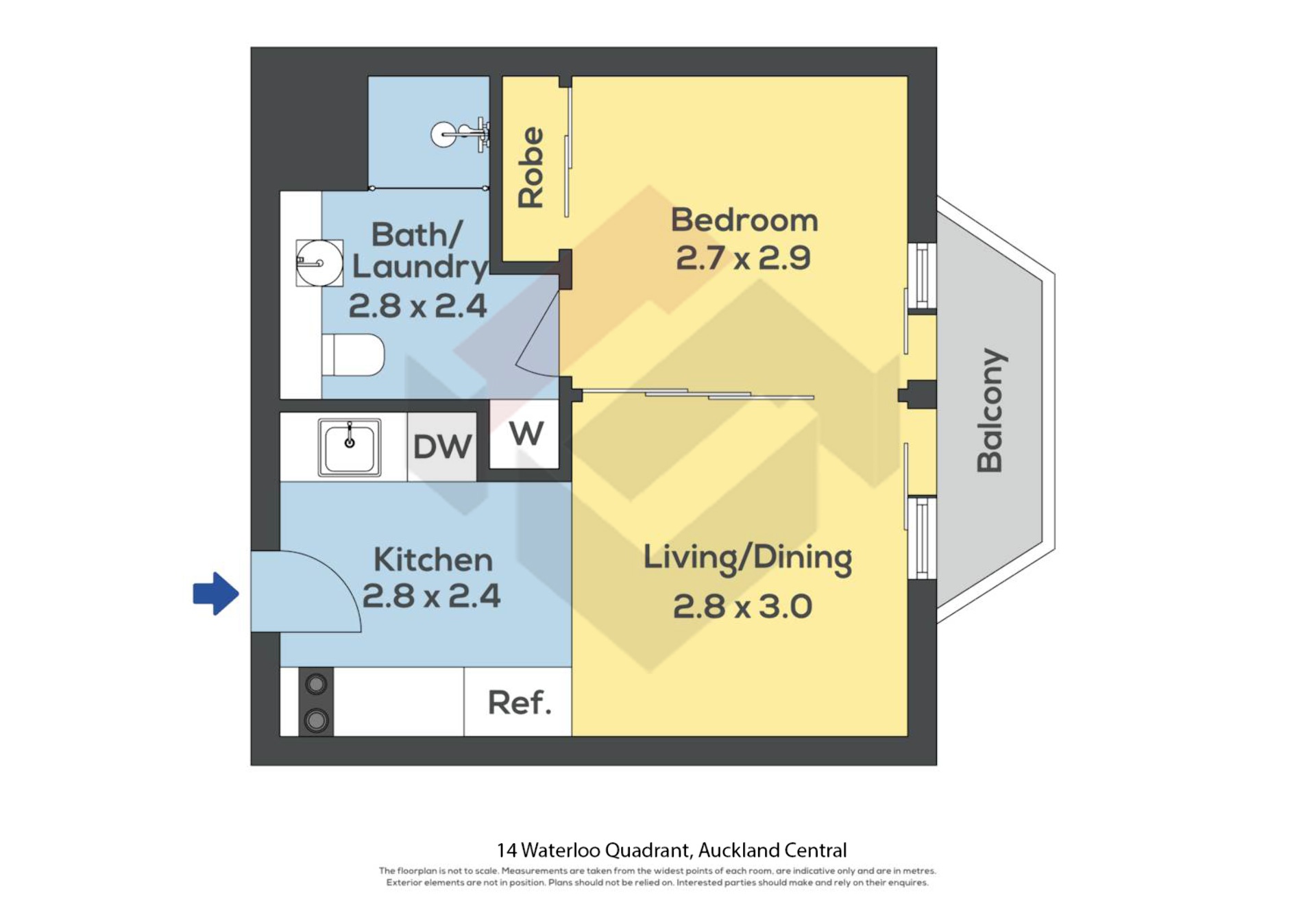 Floorplan | 14 Waterloo Quadrant, City Centre | Apartment Specialists