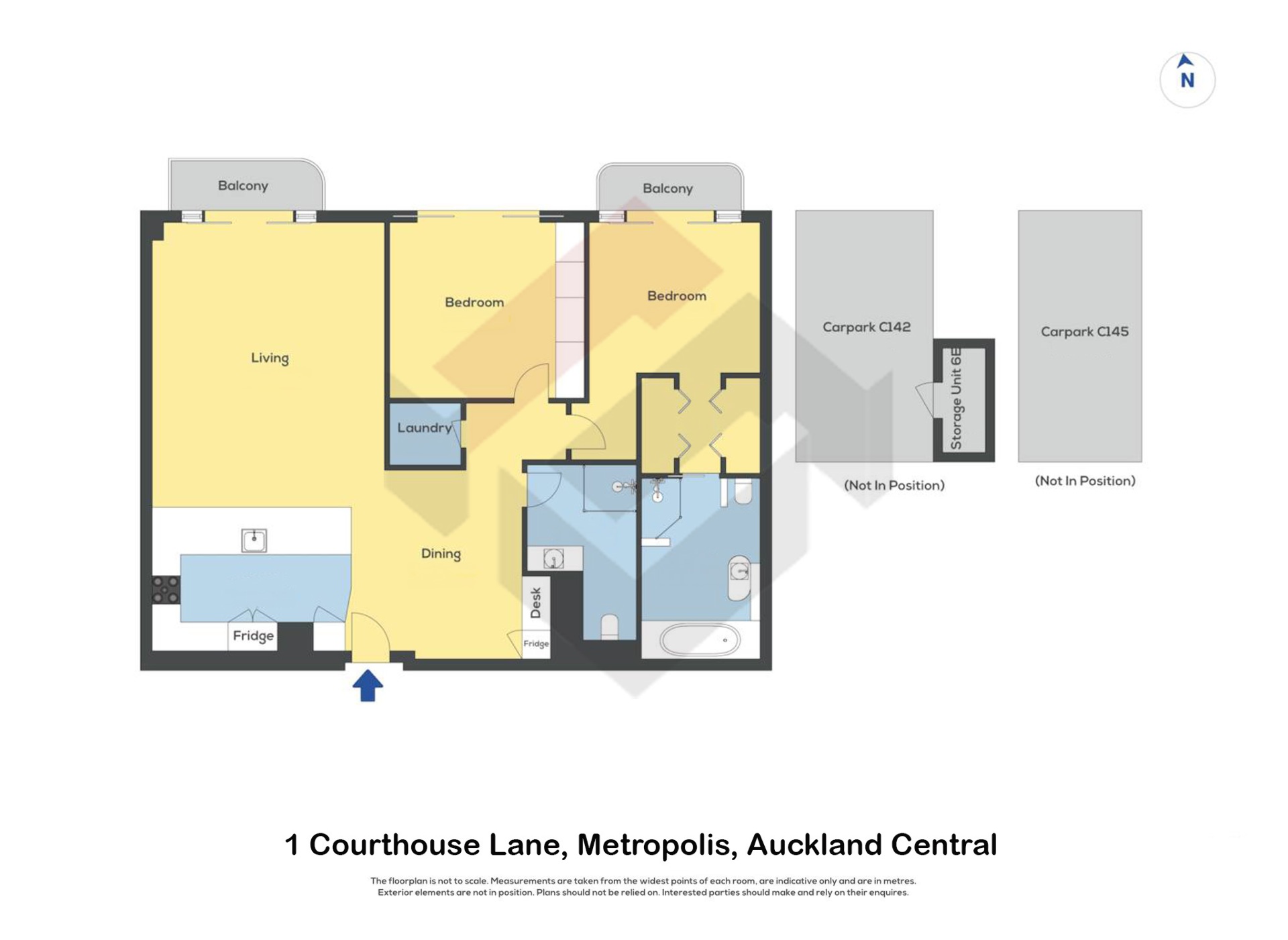 Floorplan | 3302/1 Courthouse Lane, City Centre | Apartment Specialists