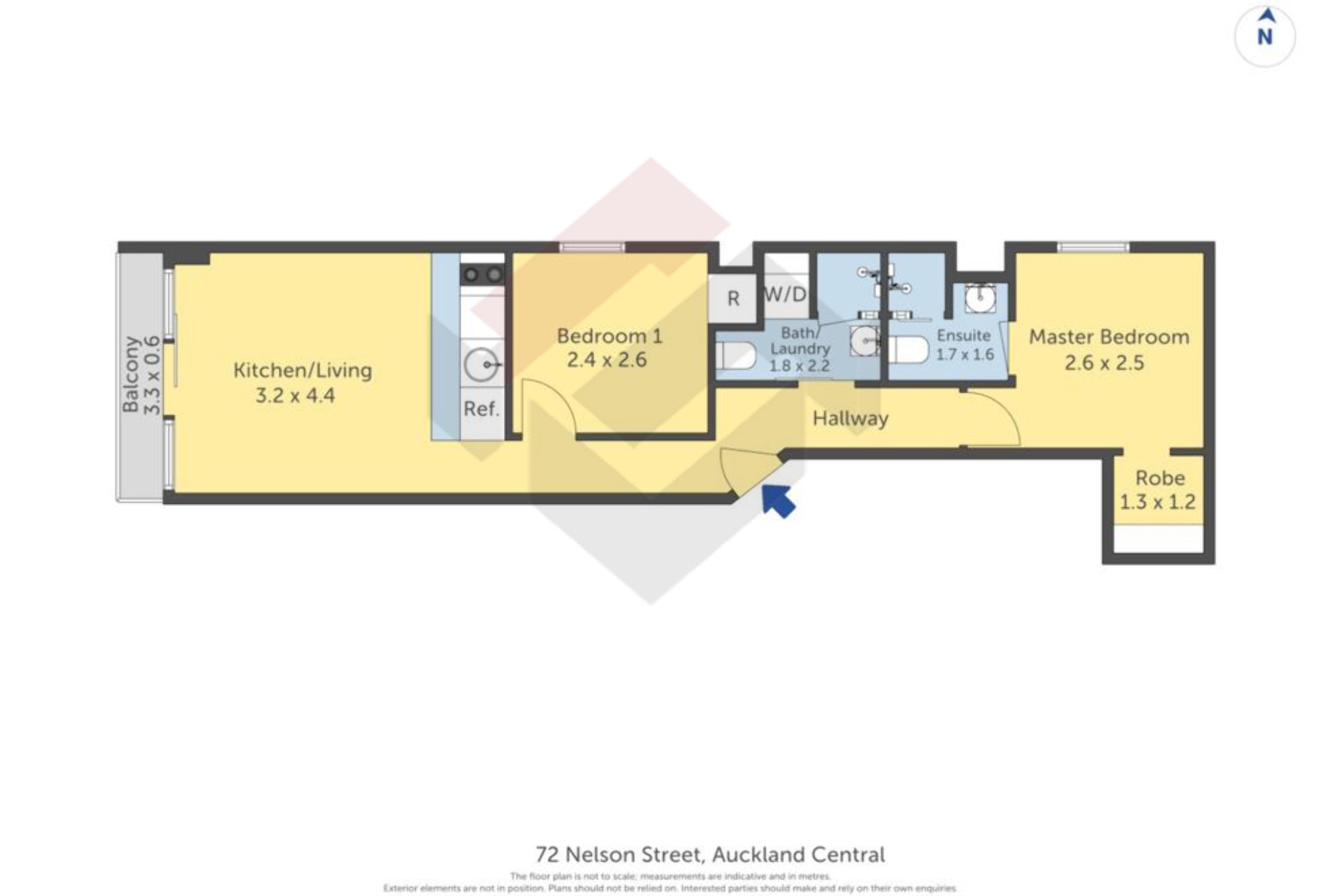Floorplan | 72 Nelson Street, City Centre | Apartment Specialists
