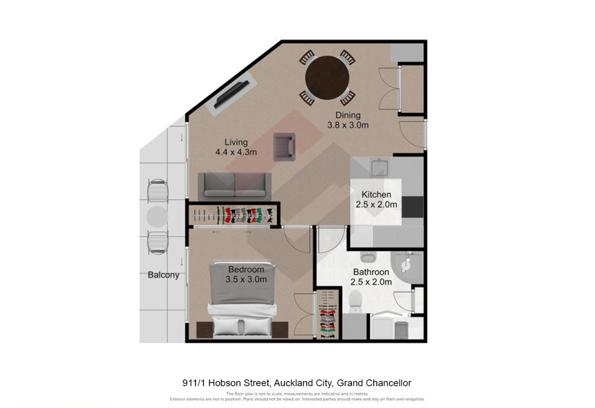 Floorplan | 1 Hobson Street, City Centre | Apartment Specialists