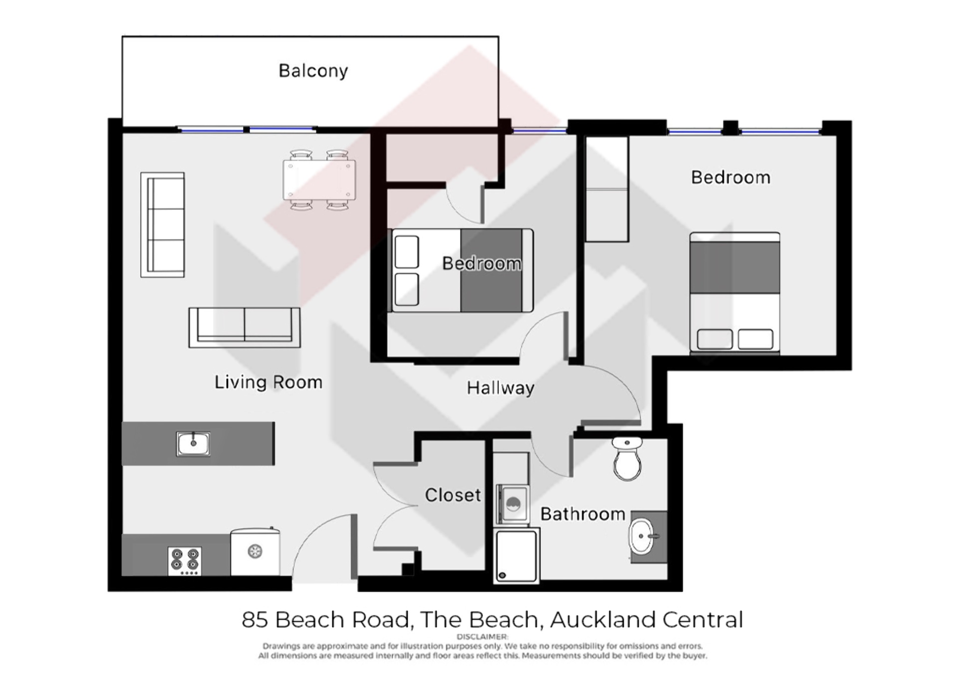 Floorplan | 85 Beach Road, City Centre | Apartment Specialists