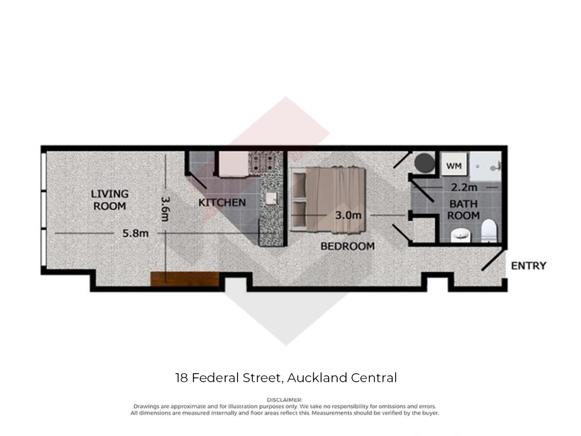 Floorplan | 18 Federal Street, City Centre | Apartment Specialists